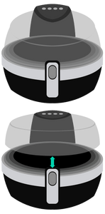 Heißluftfritteuse mit transparentem Deckel