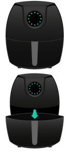 Heißluftfritteuse mit Schubladensystem