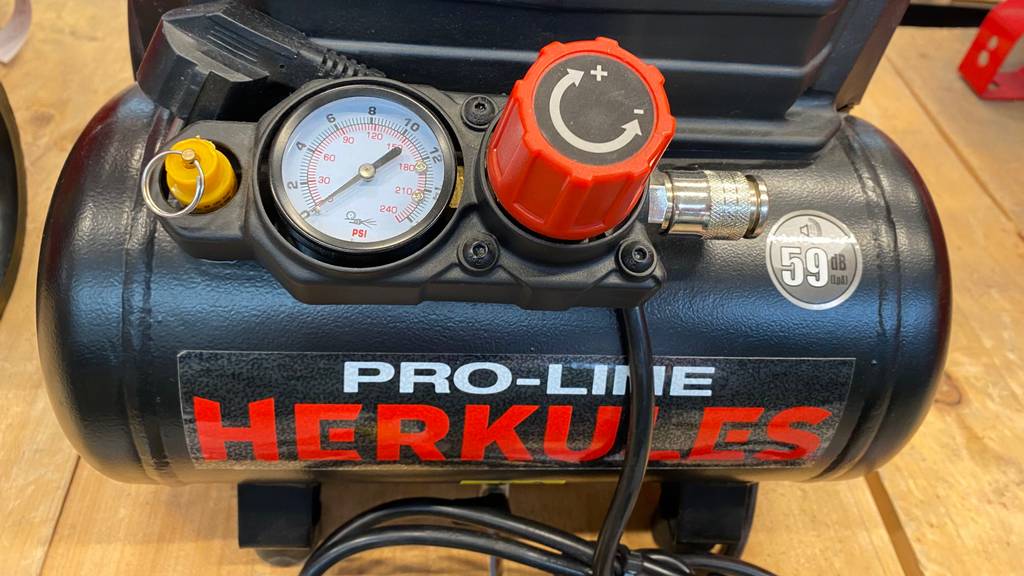 Kompressor im Test: Detailansicht des Kompressors.