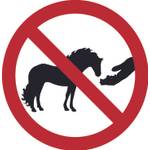 Pferde füttern verboten