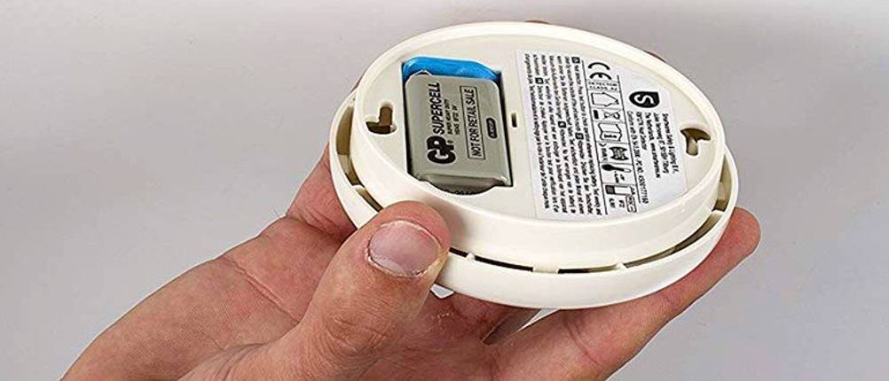 auswechselbare Batterie in einem Hitzemelder