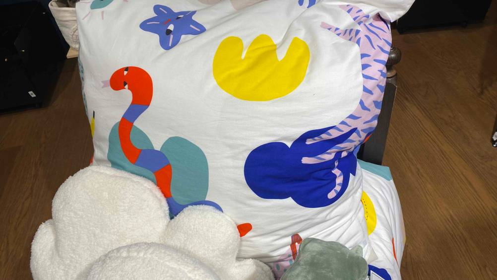 Getestet: Nahaufnahme des Kissenbezuges einer Kinderbettwäsche.