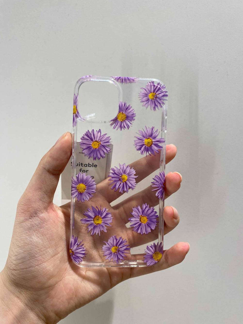 Transparente iPhone 13 Hülle mit Blumen