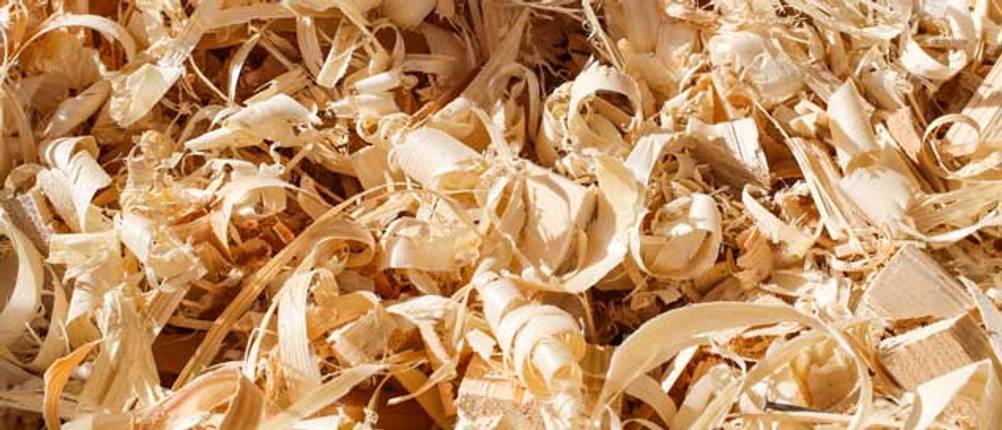 holzspanreste aus einer werkstatt