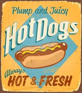 Hot Dog Schild