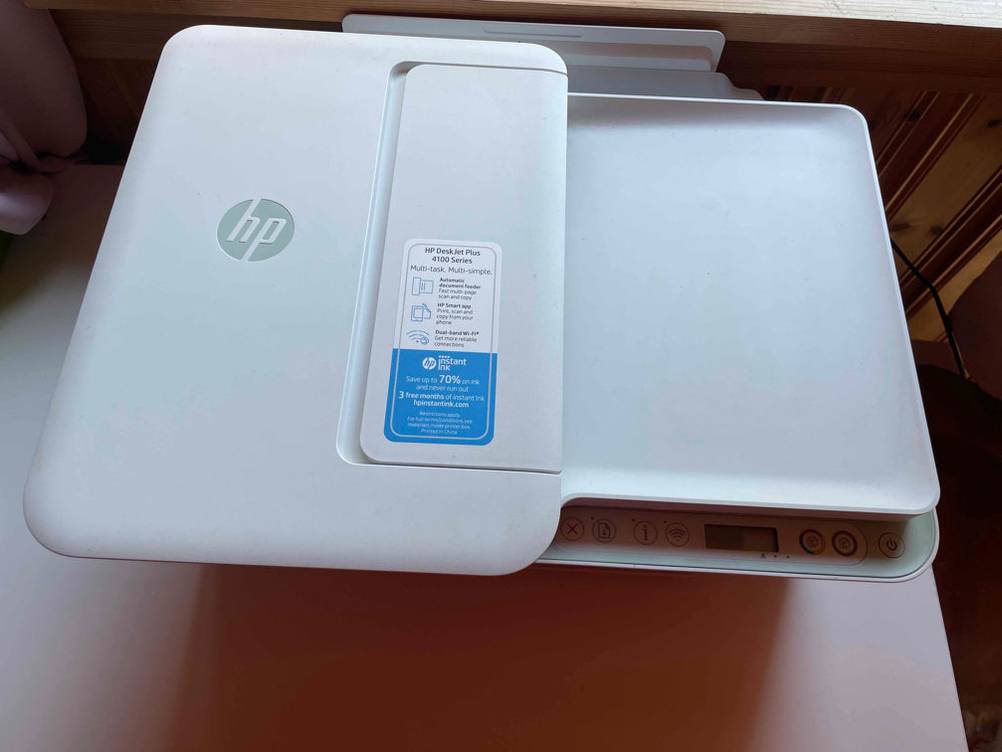 Ein getesteter HP Drucker von oben betrachtet.