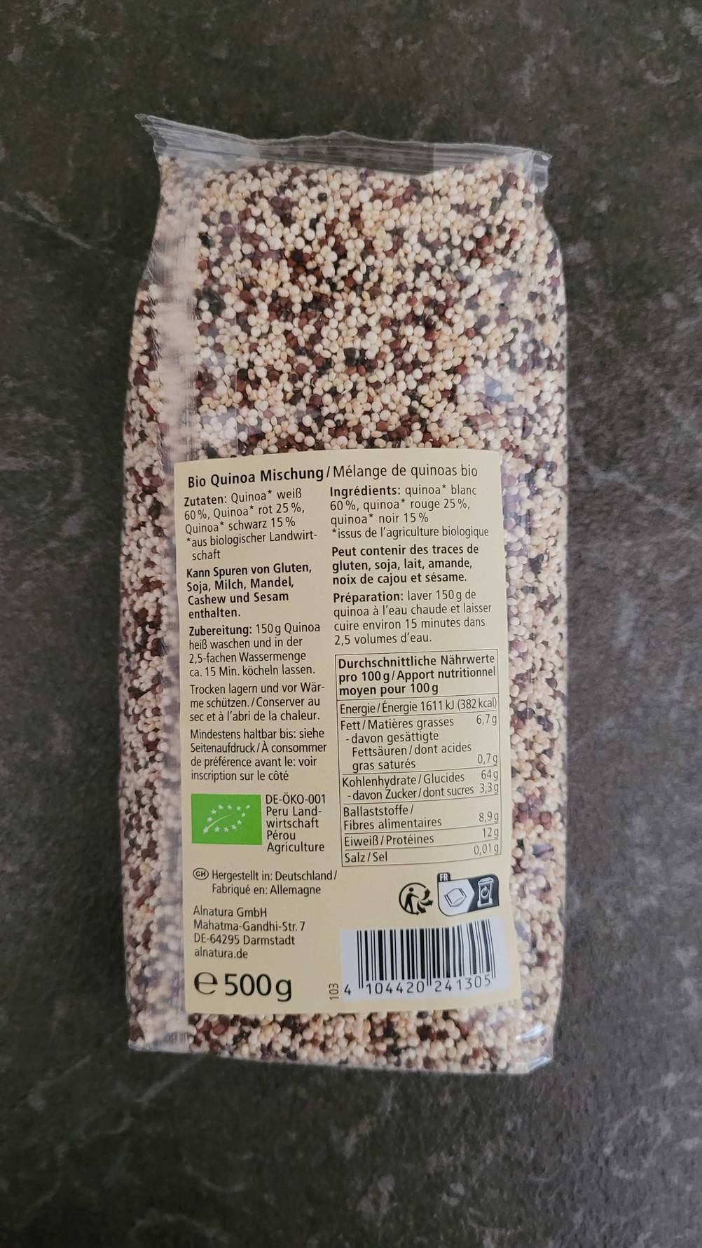 quinoa verpackt