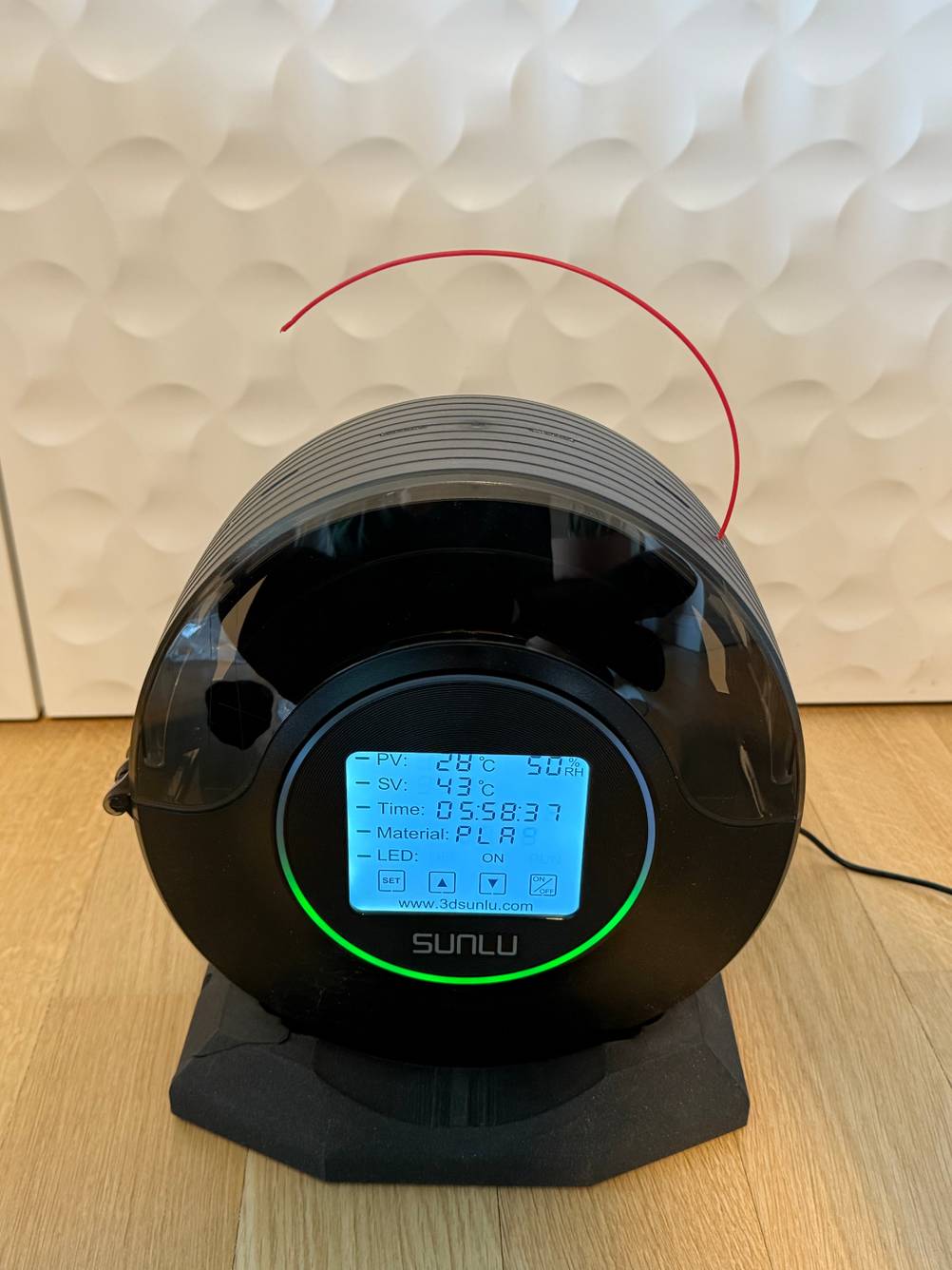 Filament-Trockner-Test mit Filament