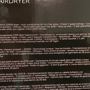 Hier ist die Rückseite der Originalverpackung mit einer Nahaufnahme der wichtigsten Informationen.