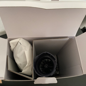 Die geöffnete Verpackung der BaByliss AS121E Warmluftbürste.