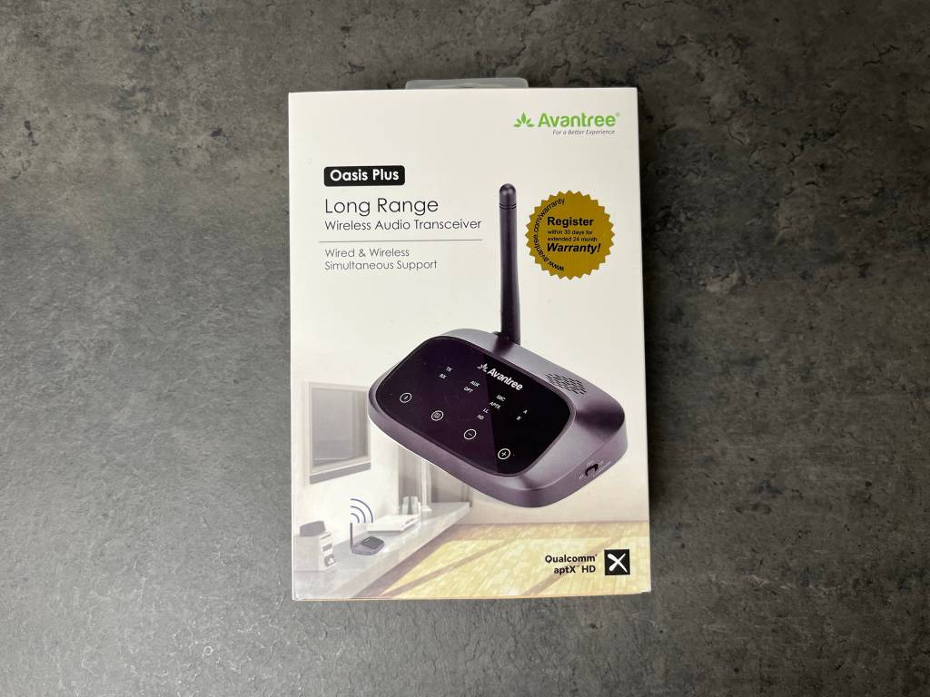Avantree-Bluetooth-Klinke in seiner Verpackung