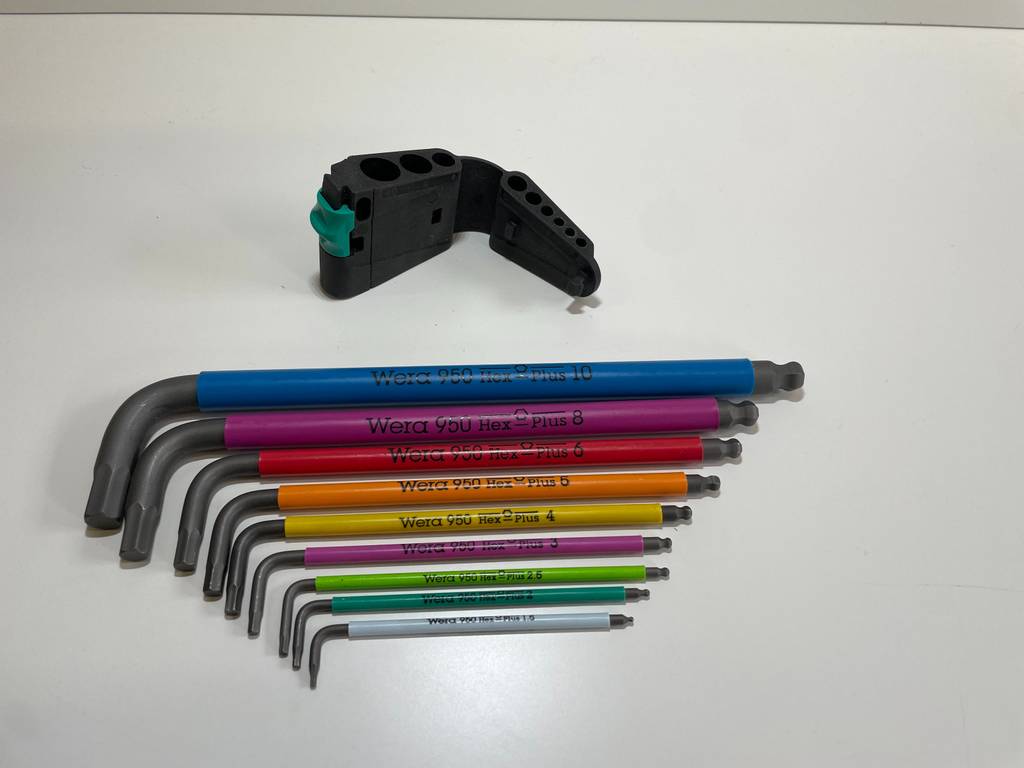Ein getesteter Innensechskantschlüssel mit Halteclip. 
