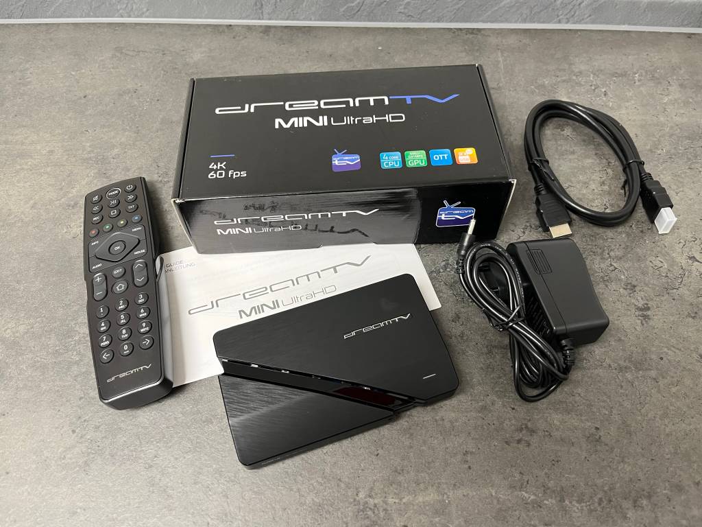 IPTV-Box mit Zubehör.