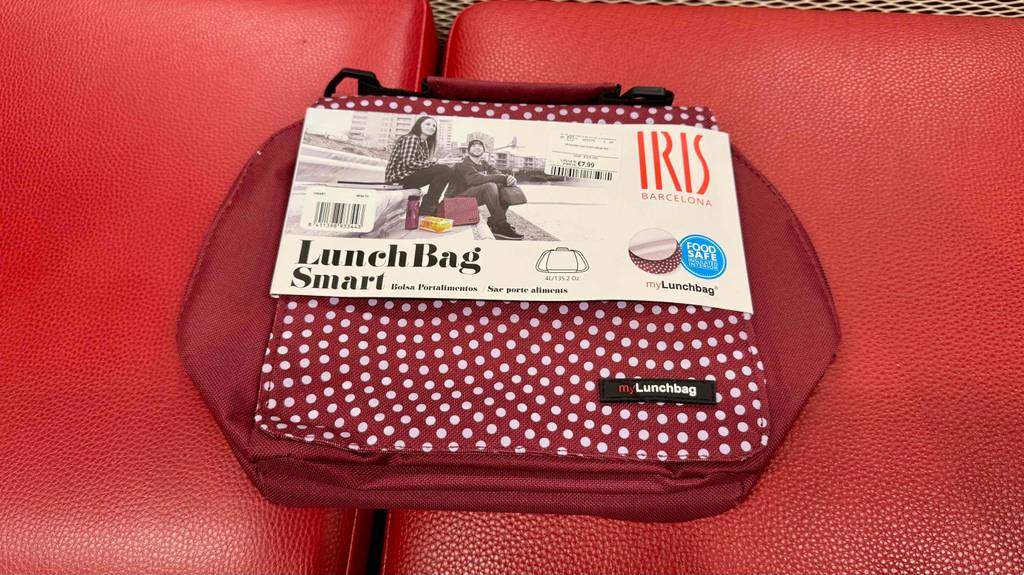 Blick von oben auf die Unterseite einer getesteten Lunchbag.