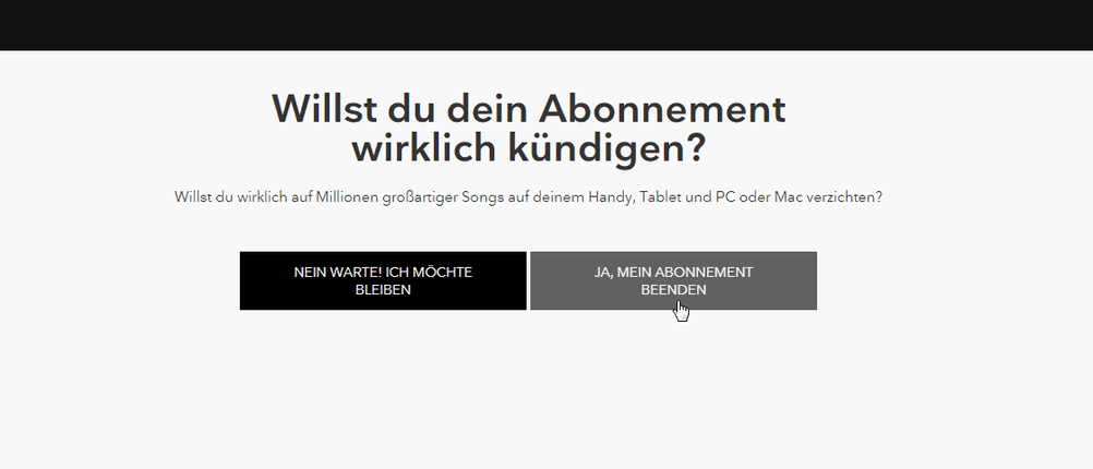 ja, beenden