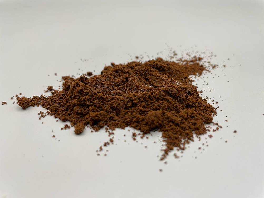 Kaffee Trommelröstung-Test: Nahaufnahme des Kaffeepulvers.