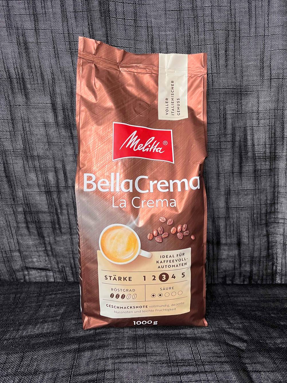 Getestet: Eine Packung Kaffeebohnen mit Röstgradangabe von vorne.