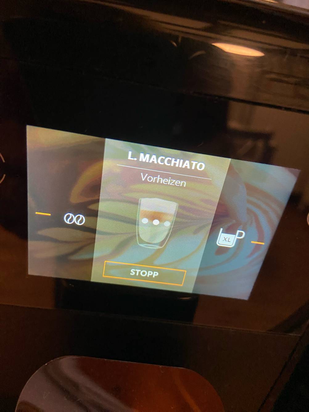 Kaffeevollautomat bis 400 Euro getestet: Nahaufnahme des Displays.