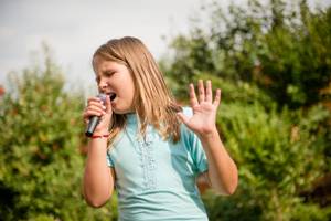 karaoke anlage singen draußen