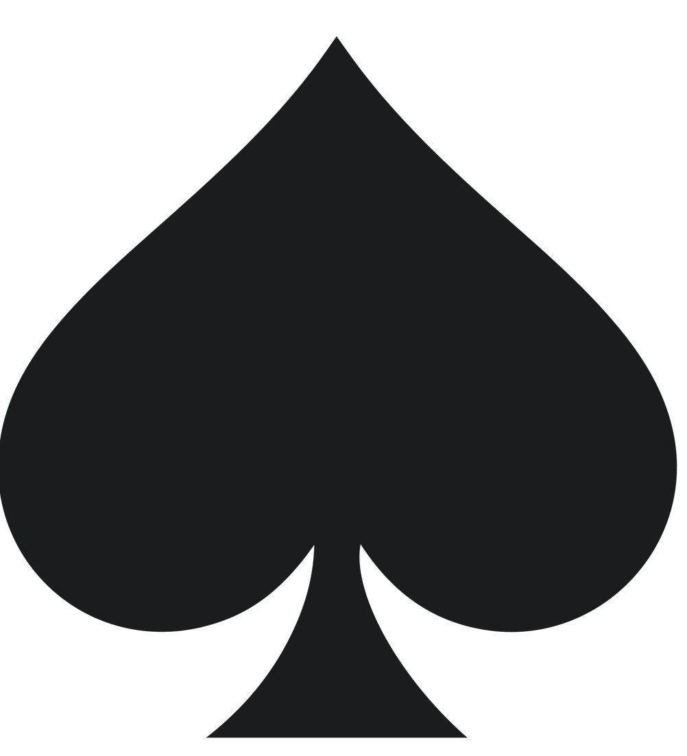 Pik-Symbol aus einem Kartendeck.