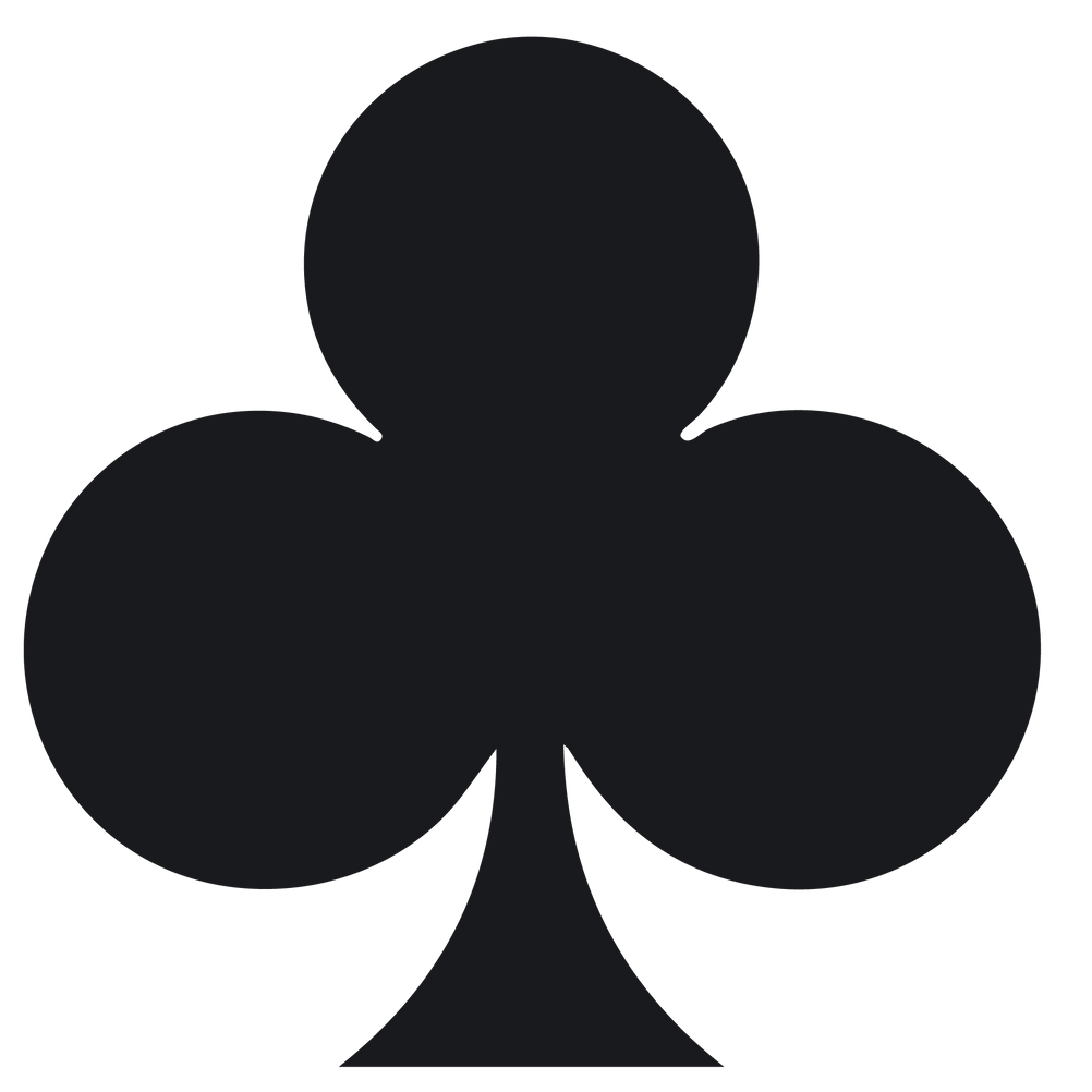 Kreuz-Symbol aus einem Kartendeck.