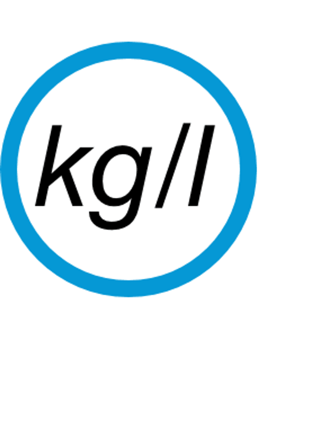 Kilogramm pro Liter