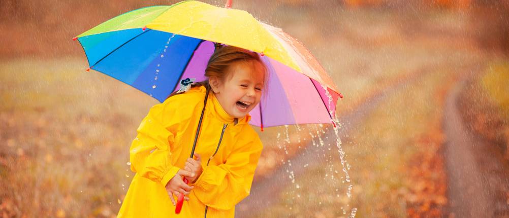 Kinder-Regenschirm Test