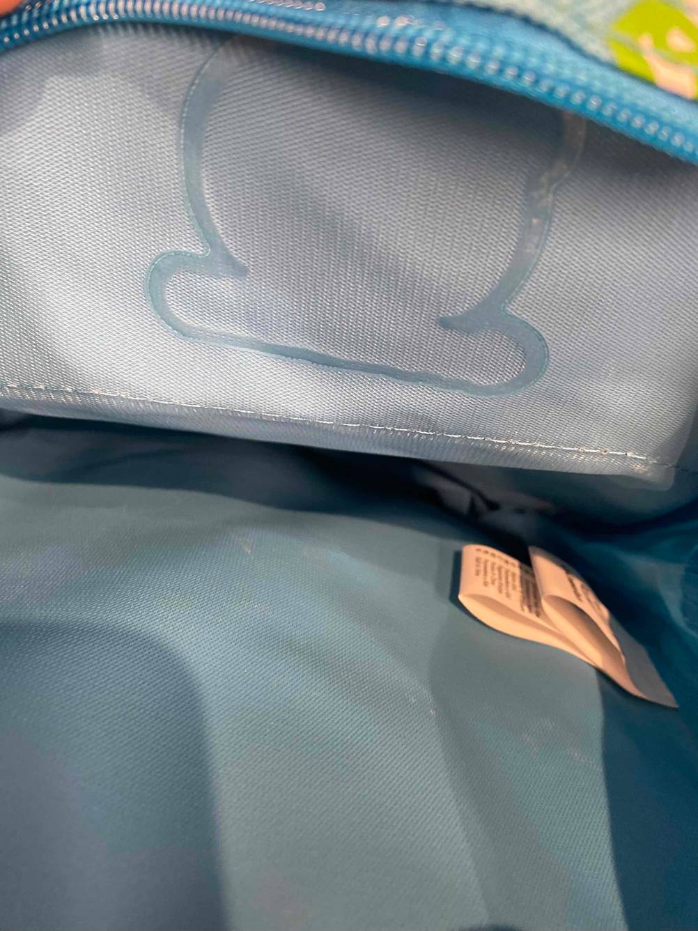 Innenraum von einem getestetem Kinderrucksack.