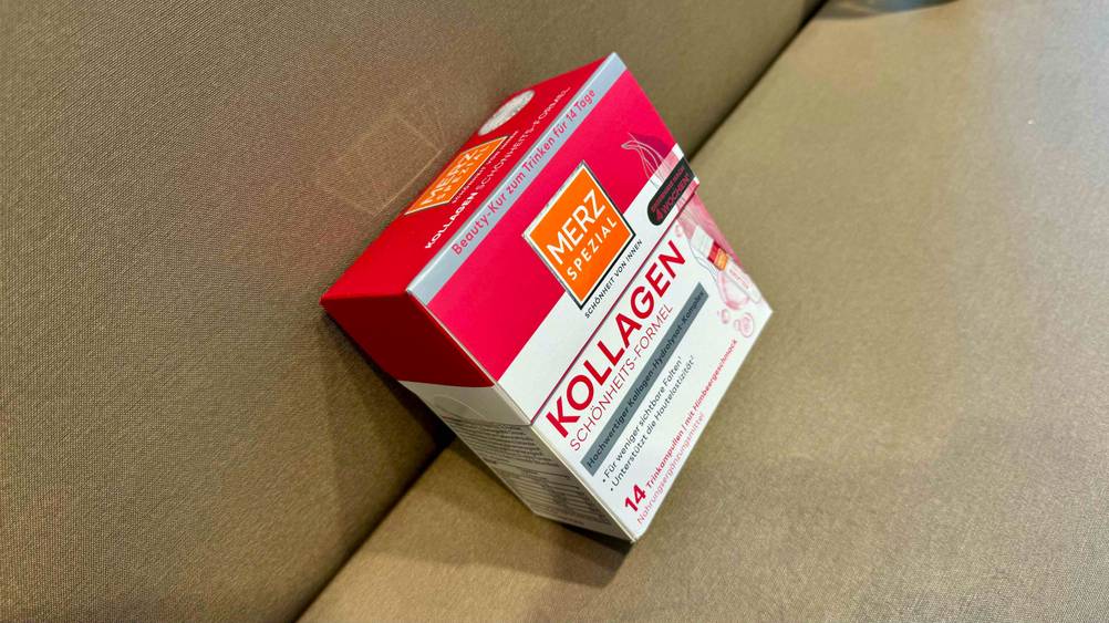 Kollagen-Trinkampullen getestet: Seitenansicht der Originalverpackung.