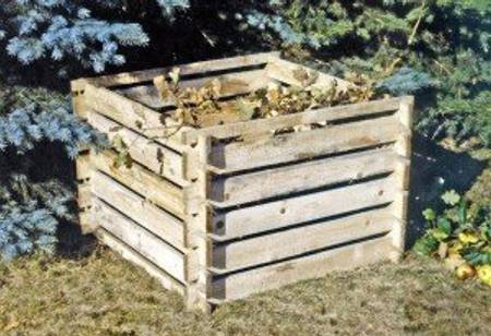 Holz Kompost Laub Garten