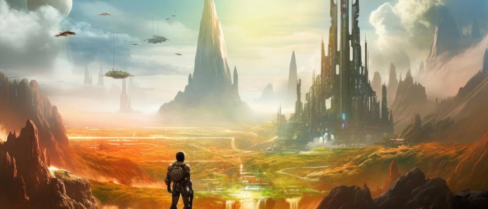 Das Standbild eines Computerspiels.