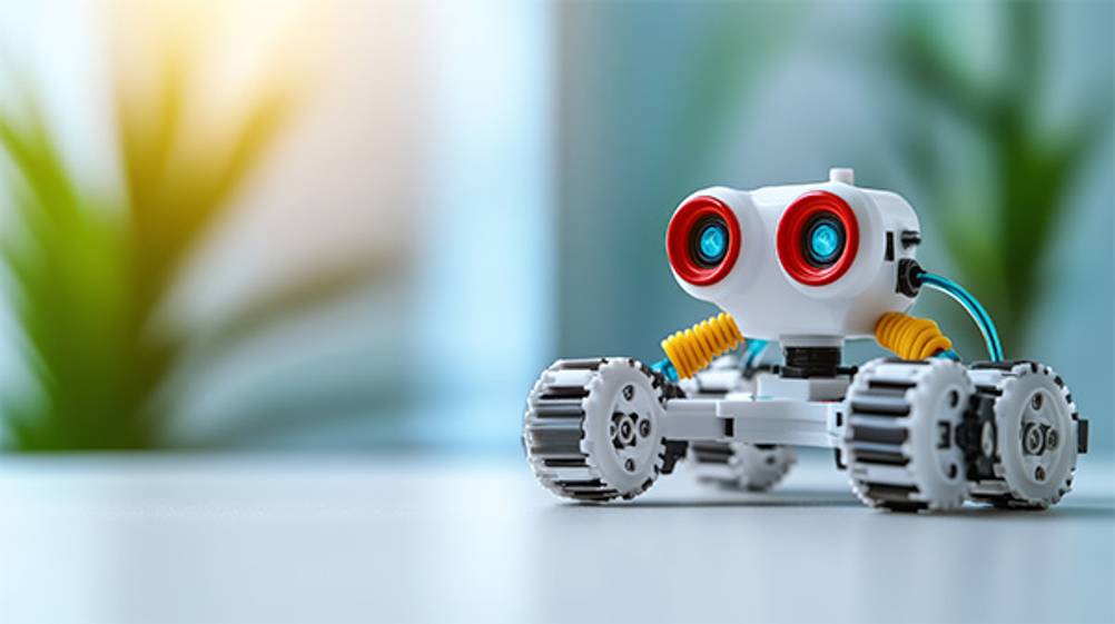 Kosmos-Roboter im Test: Ein fahrender Roboter, der von Kindern gebaut wurde