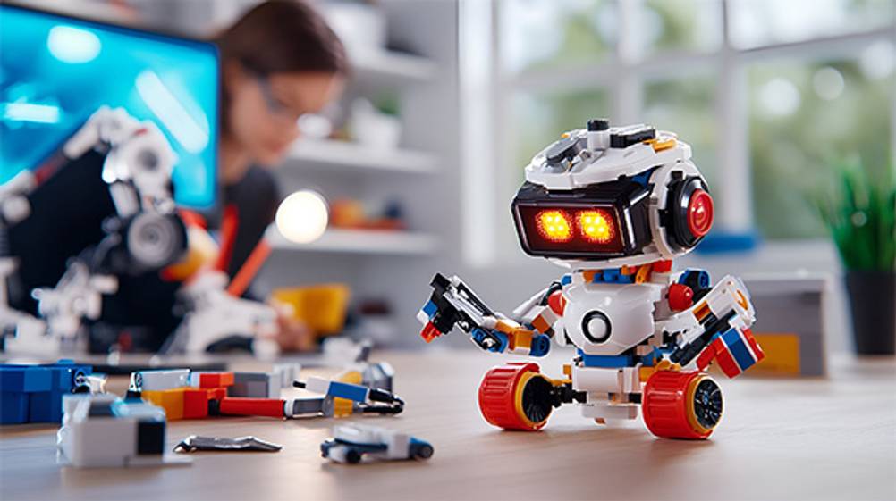 Kosmos-Roboter im Test: Ein kleiner Roboter mit leuchtenden LED-Augen