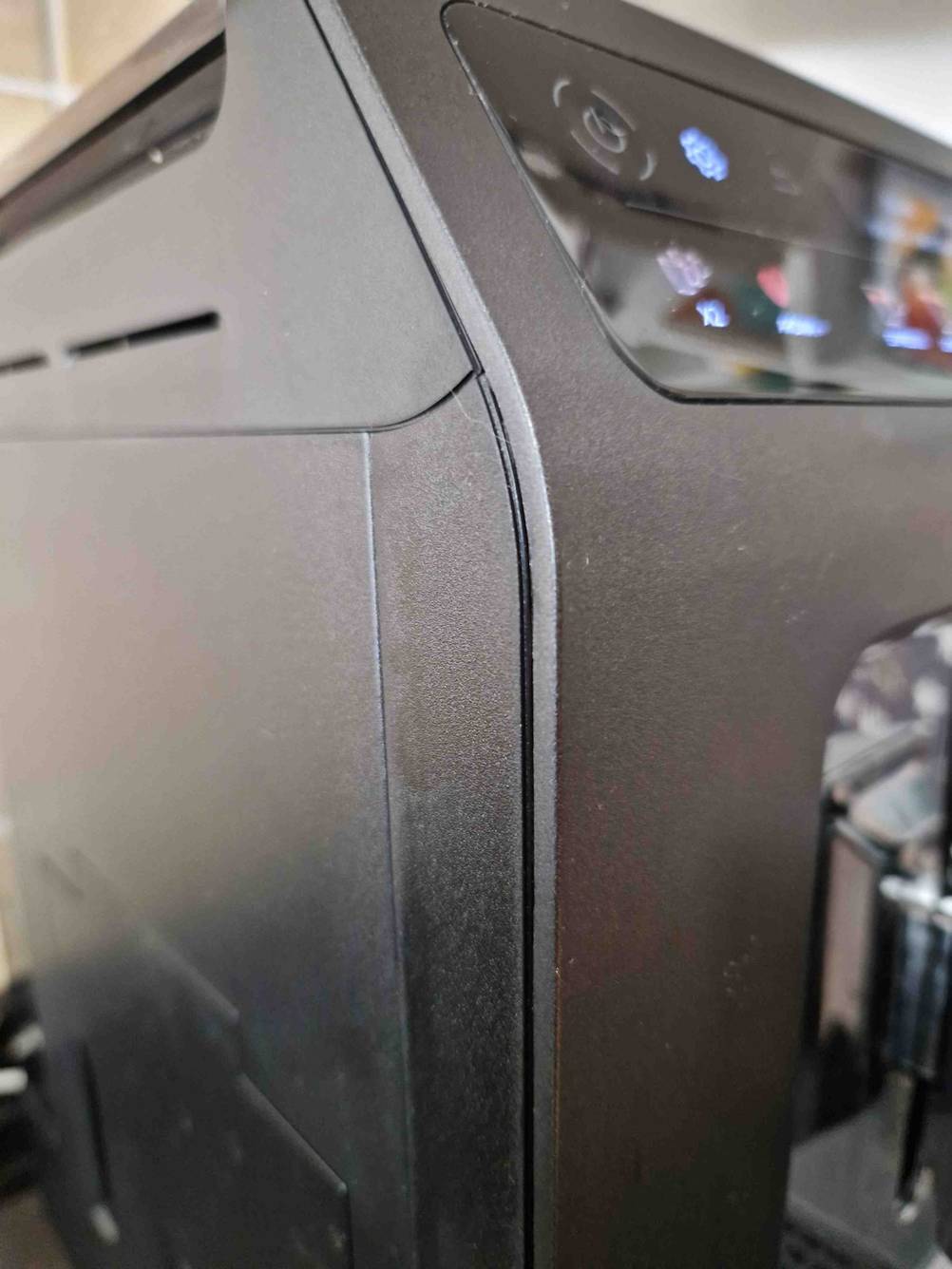 Nahaufnahme einer Ecke der getesteten Krups-Kaffeemaschine.