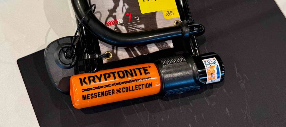 Kryptonite-Fahrradschloss getestet: Nahaufnahme des Schlosses.