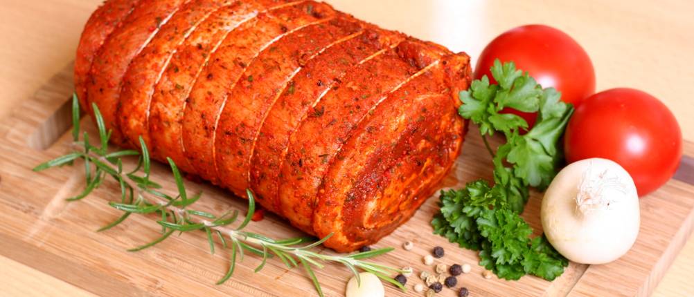 Küchengarn im Test: mit Garn gebundener Rollbraten