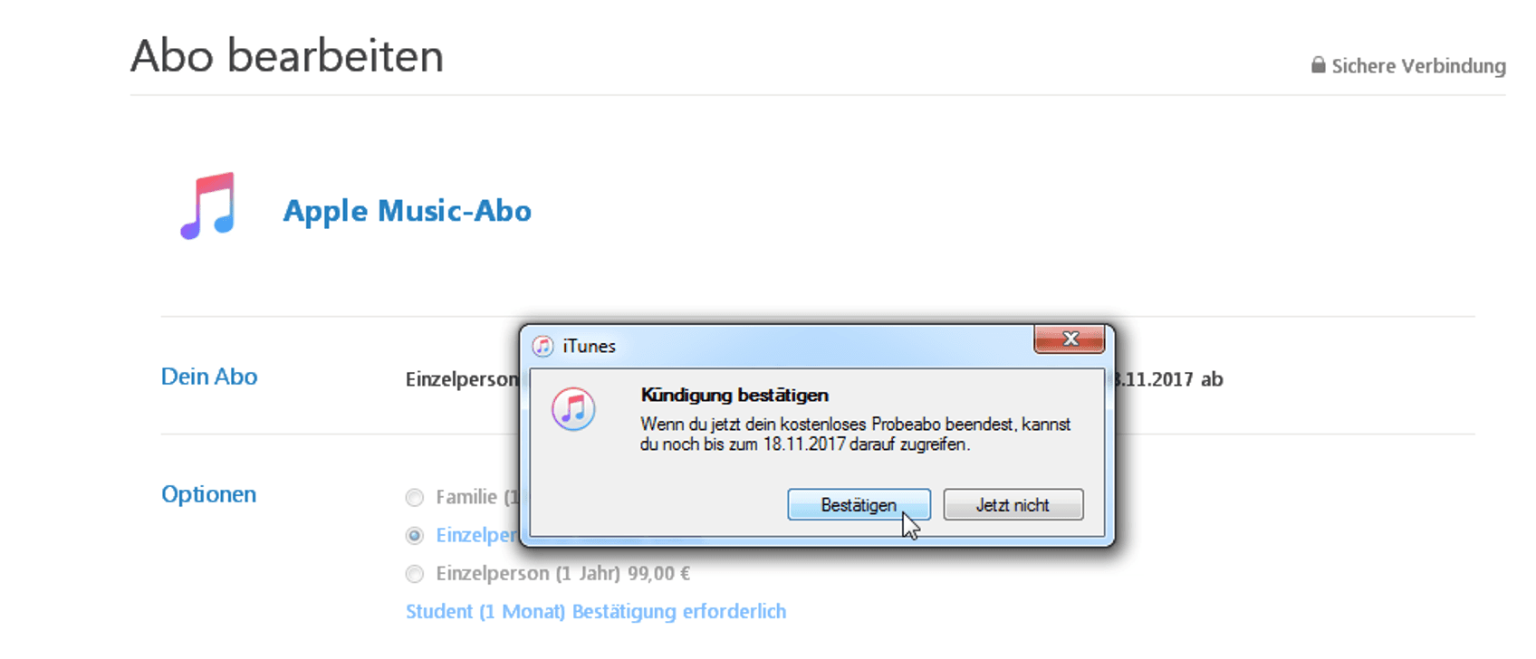 Apple Music kündigen so geht