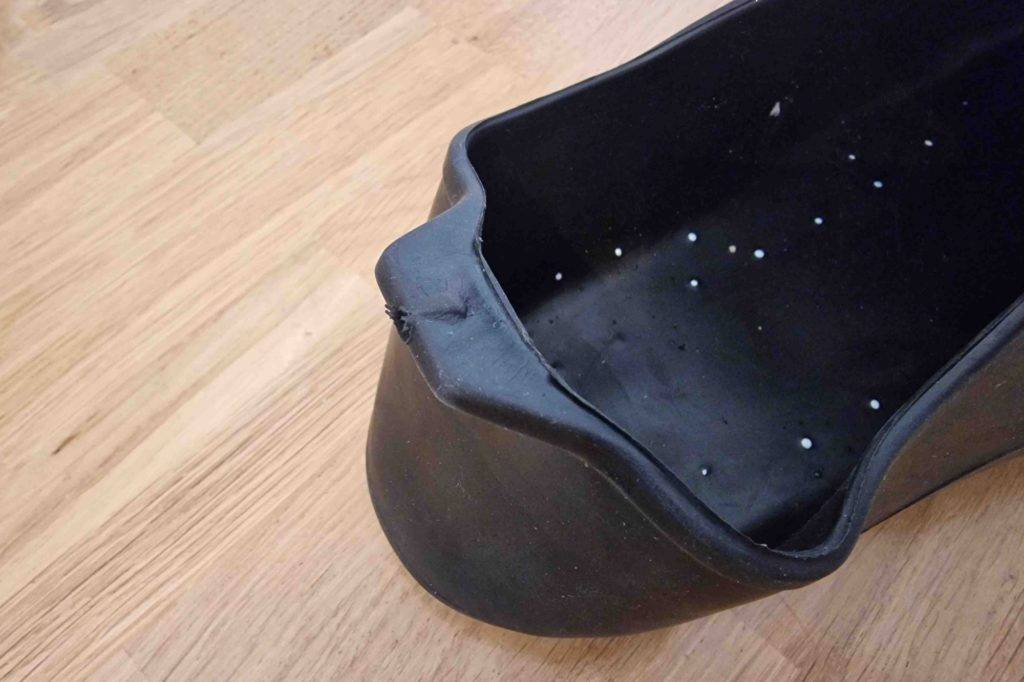 Detailansicht Ferse von getesteten Cressi Kurzflossen.