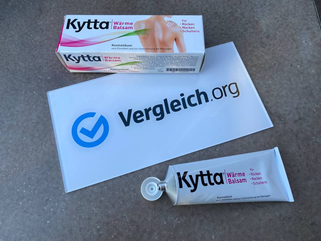 Kytta Wärme-Balsam Verpackung und Tube.