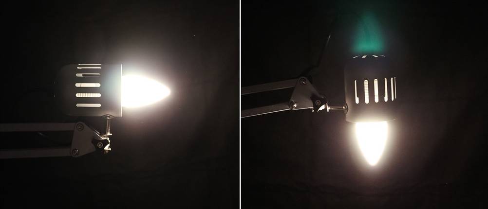 collage der richtigen lampenstellung