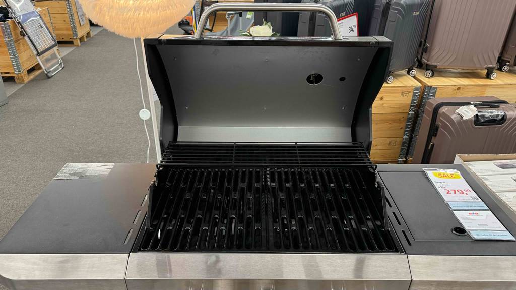 Landmann-Gasgrill-Test: Nahaufnahme der Grillfläche.