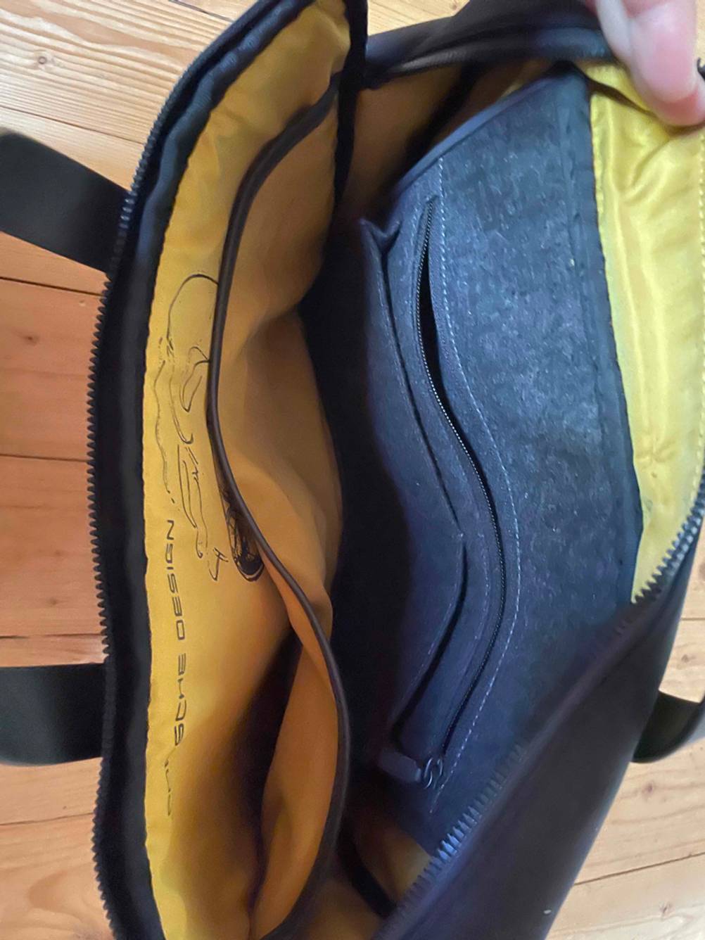 Laptoptasche Porsche innen