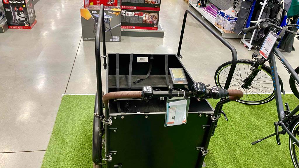 Klingel und Bremssystem von einem getesteten Lastenrad.
