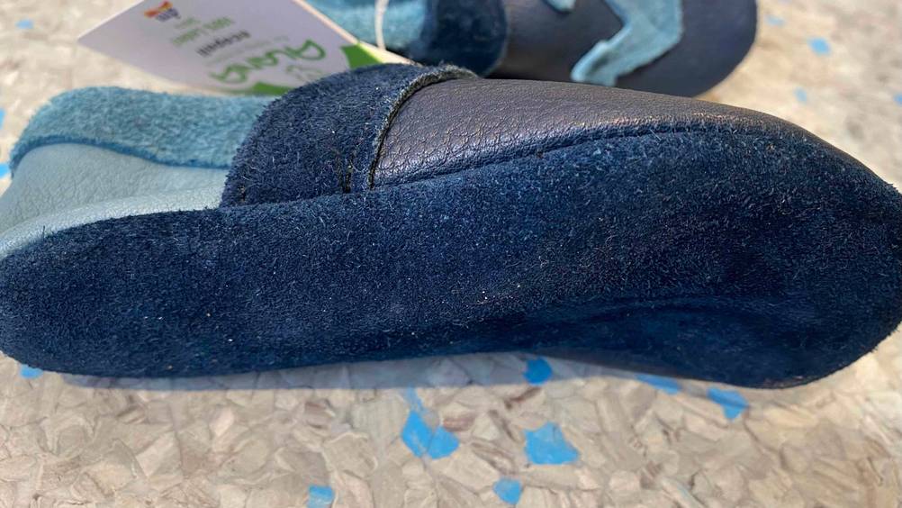 Wildledersohle bei den dm-Alana-Lauflernschuhen