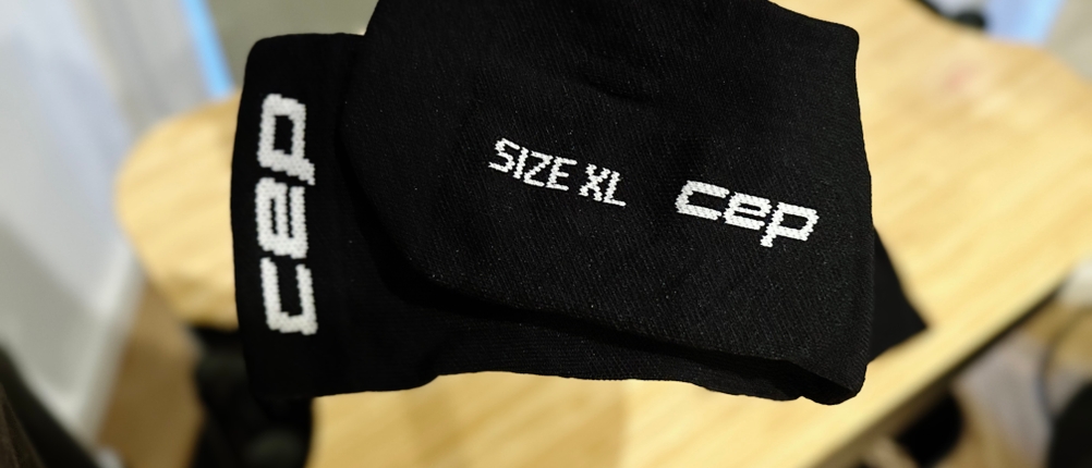 Die Unterseite der CEP Laufsocke im Detail.