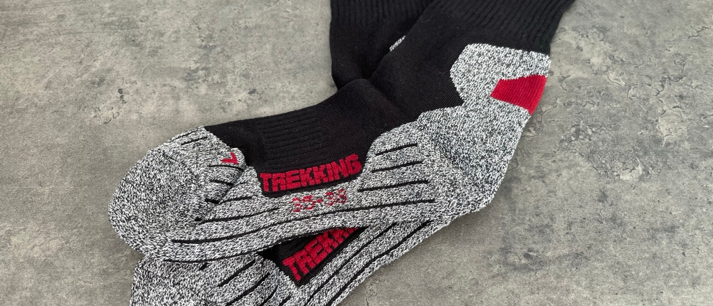 Laufsocken von Sockenkauf24 sind aus einem schnelltrocknenden und schweißabweisenden Mischgewebe gefertigt.