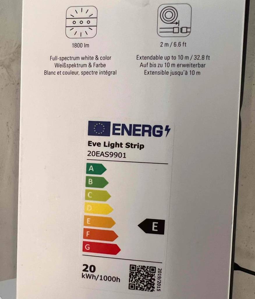 Zu sehen ist der Energieverbrauch auf der Verpackung.