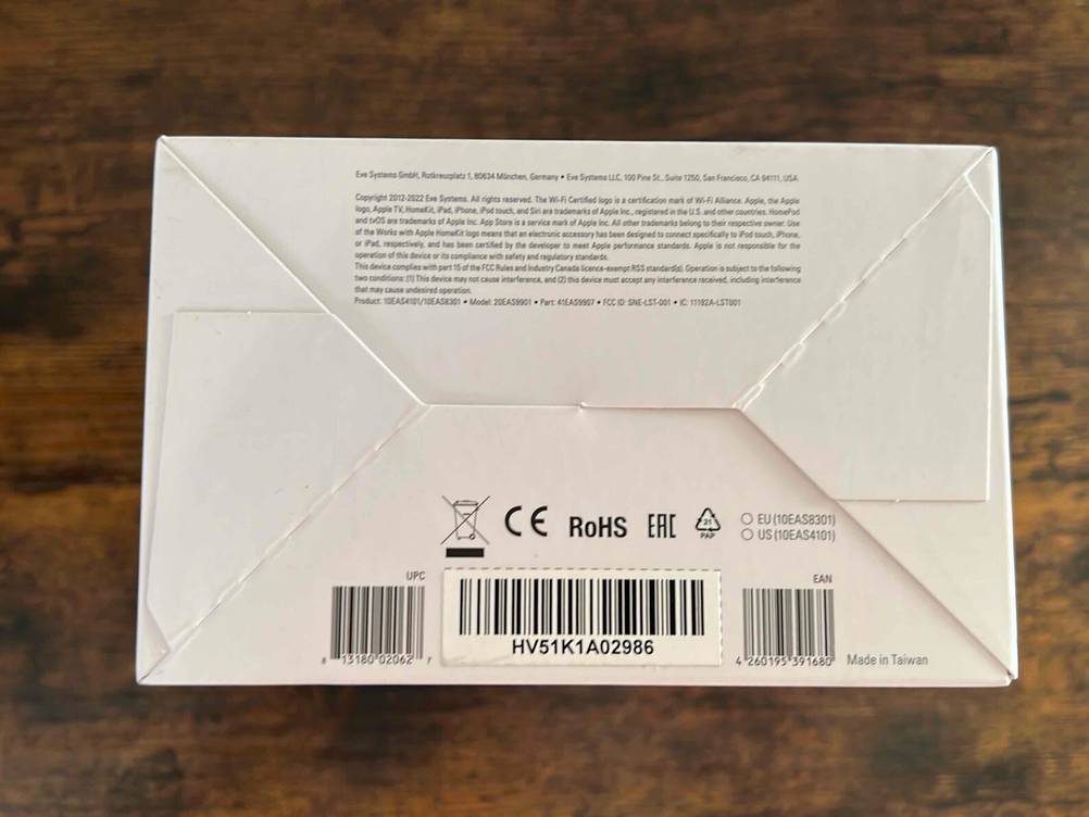 Im Test: Boden der Originalverpackung eines LED-Strips.