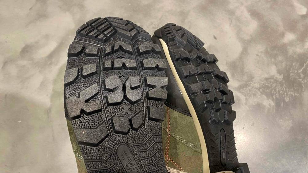 Unisex-Leichtwanderschuhe getestet: Nahaufnahme der Sohle des Vorderfußbereiches.
