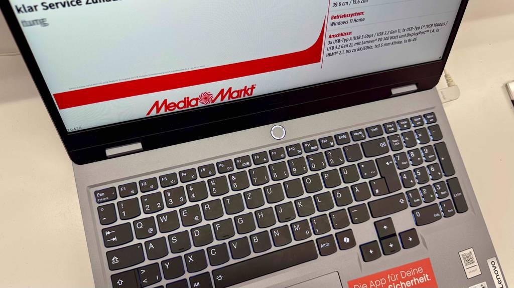 Tastatur eines getesteten Lenovo-Gaming-Laptops.